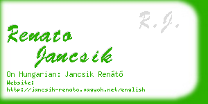 renato jancsik business card