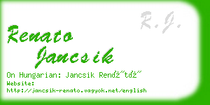 renato jancsik business card